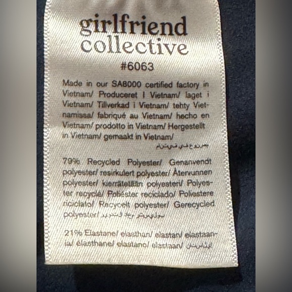 Girlfriend Collective Tommy Dress Navy Blue Size Large Activewear Casual - Picture 12 of 12